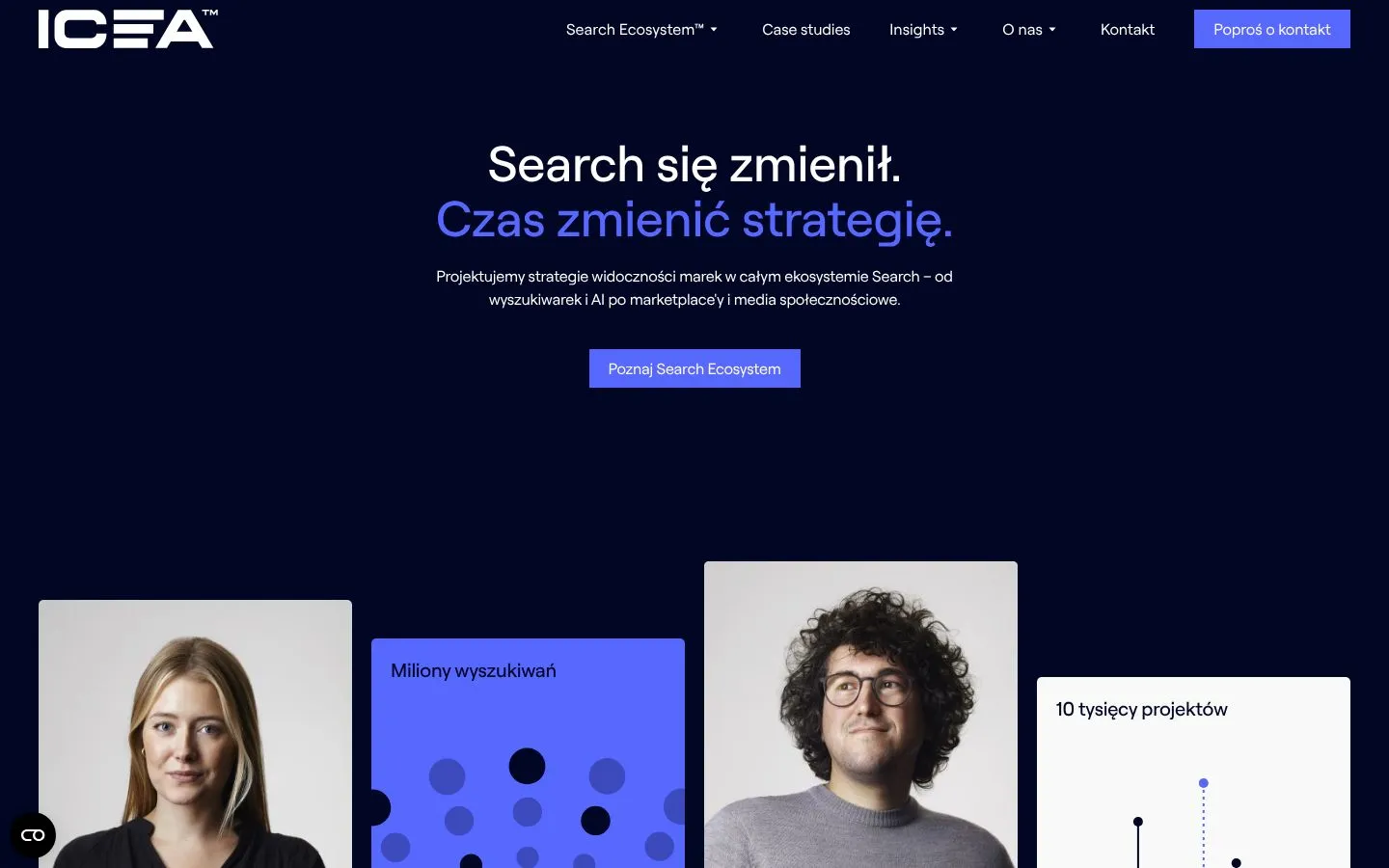 Strona Grupa iCEA (grupa-icea.pl), zrzut ekranu z 23 października 2026 r.