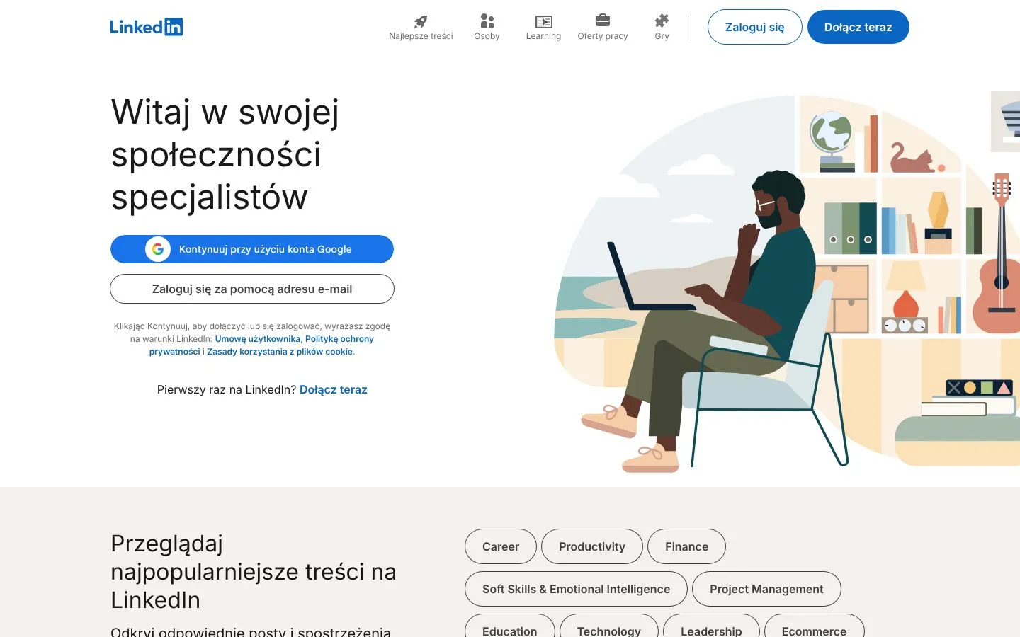 Strona LinkedIn (strona usług) (linkedin.com), zrzut ekranu z 23 października 2026 r.