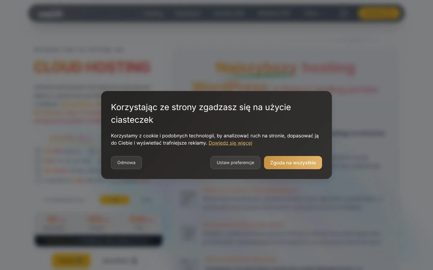 Strona webh.pl (webh.pl), zrzut ekranu z 23 października 2026 r.