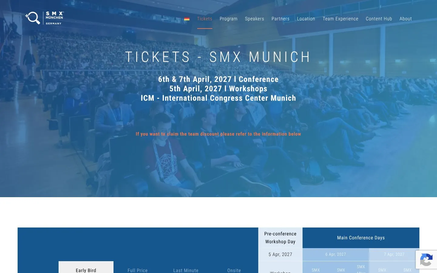 Strona SMX Munich (smxmuenchen.de), zrzut ekranu z 23 października 2026 r.