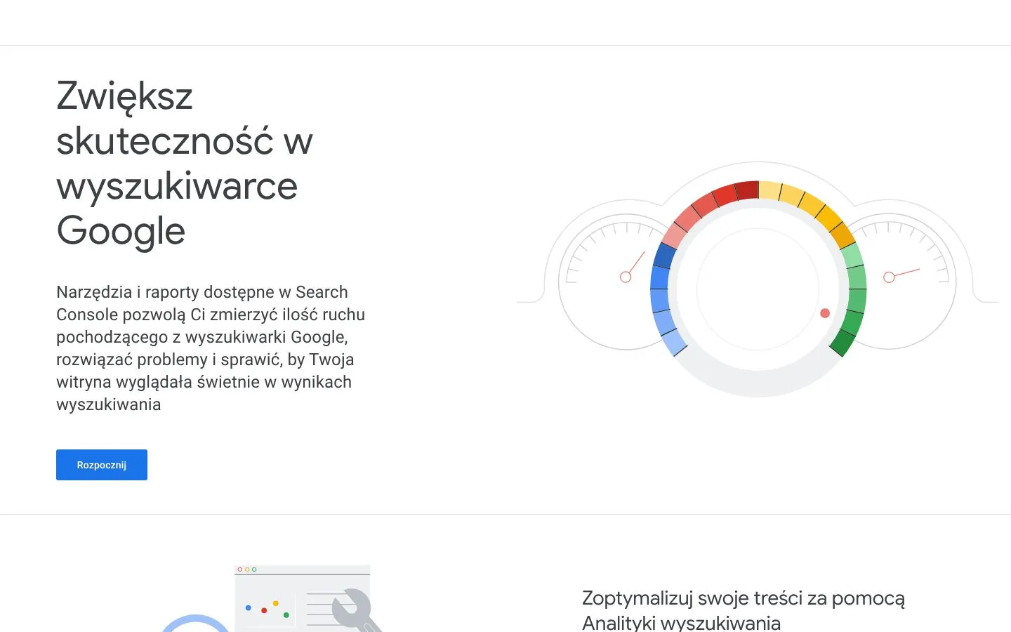 Strona Google Search Console (search.google.com), zrzut ekranu z 23 października 2026 r.