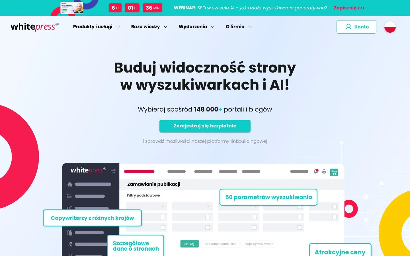 Strona WhitePress (whitepress.com), zrzut ekranu z 23 października 2026 r.