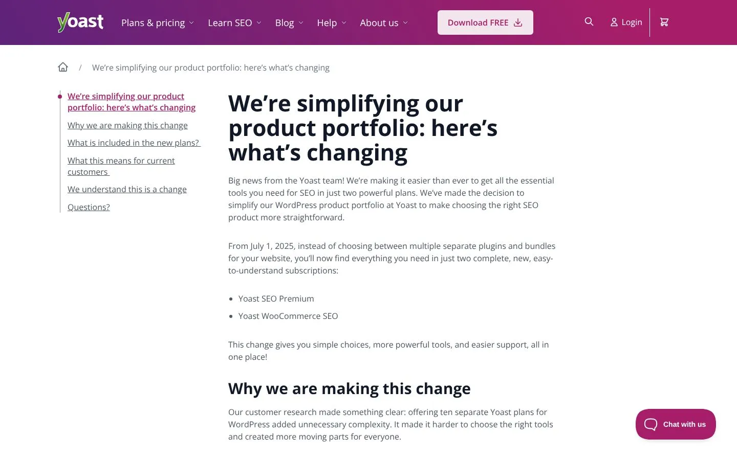 Cennik Yoast SEO (yoast.com), zrzut ekranu z 23 października 2026 r.